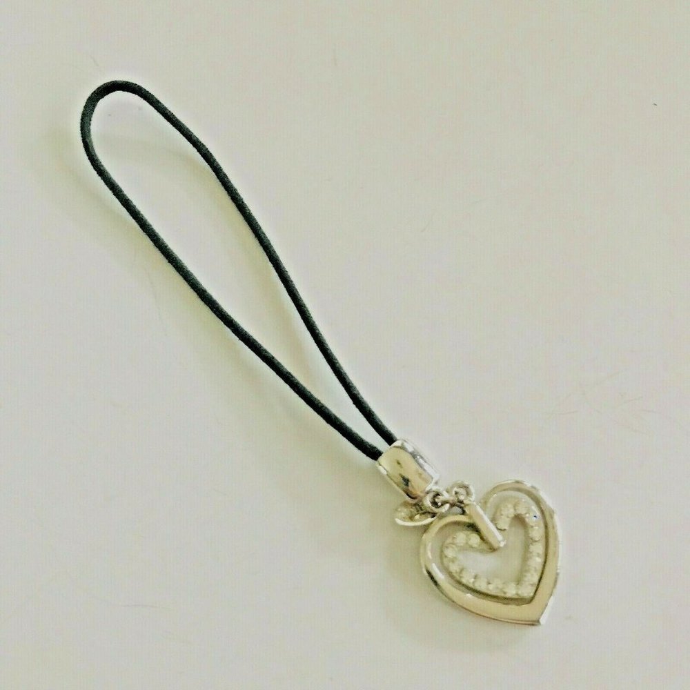 COOKIE LEE 5” RHINESTONE HEARTS KEY FOB